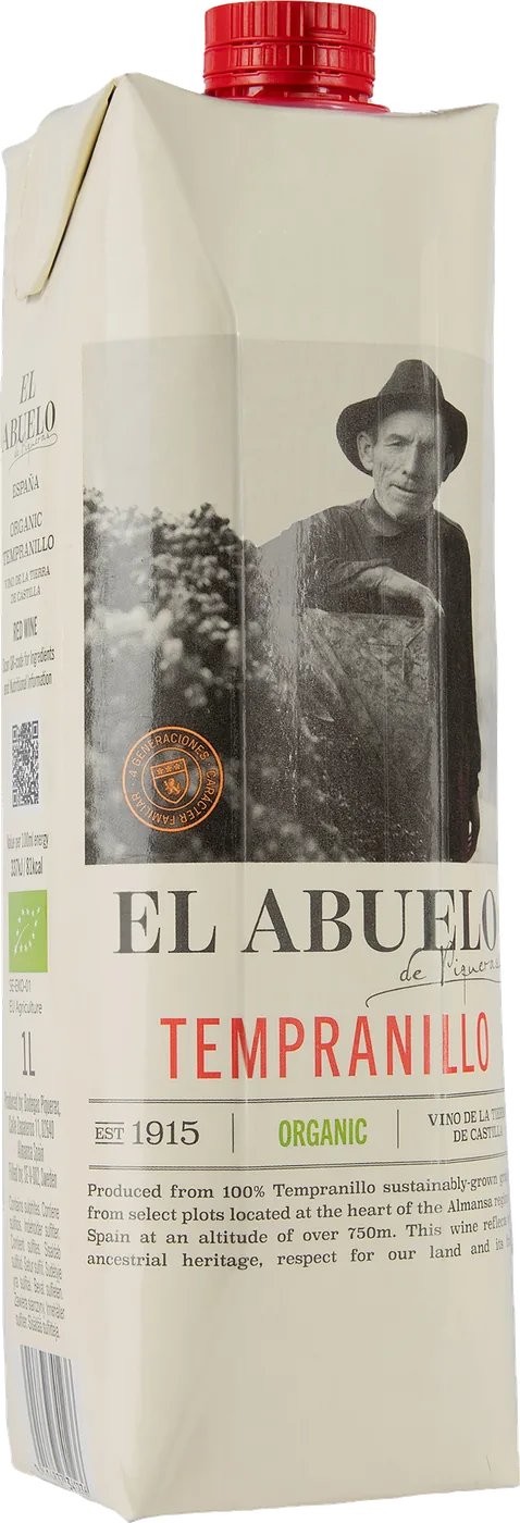 El Abuelo Organico Tempranillo 2025 kartonkitölkki